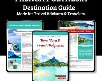 Reisgids Bora Bora Frans-Polynesië | Canva-sjabloon (digitale download)