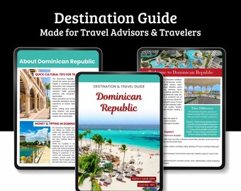 Gids met reisbestemmingen Dominicaanse Republiek | Canva-sjabloon voor reisbureaus (digitale download)