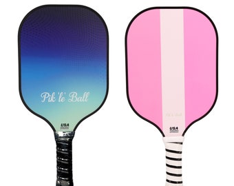 Pickleball-paddel, USAPA-godkänd, Pinnacle Pro-kolfiberyta, polypropylen-honungskakakärna med dämpande komfortgrepp från Pik'le'Ball