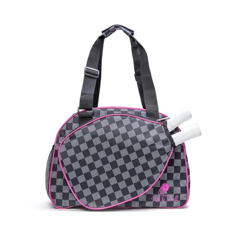 Stylish womens pickleball bag trendy paddle tote sleek design elegant gear bag compact lightweight adjustable strap travel ready durable yet fashionable chic pickleball storage feminine style vibrant colors tournament ready high quality versatile bag