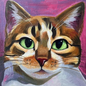 Cat original acrylic painting
