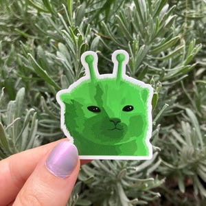 Adesivo de gatinho alienígena