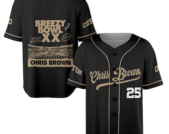 Chris Brown Breezy Bowl XX Baseball Jersey, Personalized Chris Brown Jersey, Breezy Bowl XX Shirt, Chris Brown Shirt, Breezy Bowl 2025 Tee