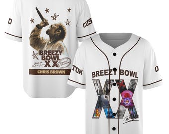 Chris Brown Breezy Bowl XX Baseball Jersey, Personalized Chris Brown Jersey, Breezy Bowl XX Shirt, Chris Brown Shirt, Breezy Bowl 2025 Tee
