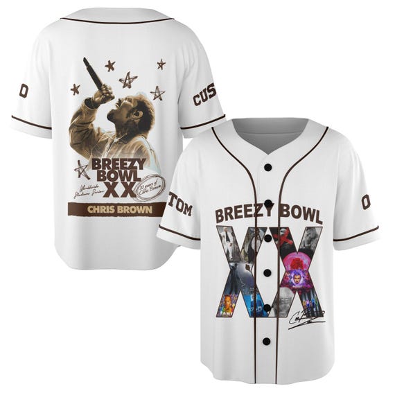 Chris Brown Breezy Bowl XX Baseball Jersey, Personalized Chris Brown Jersey, Breezy Bowl XX Shirt, Chris Brown Shirt, Breezy Bowl 2025 Tee