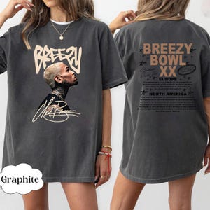 Comfort Colors® Chris Brown Breezy Bowl XX Tour-tröja, Chris Brown-tröja, Chris Brown-fanpresent, Chris Brown-merchandise-tröja, CB Tour 2025-tröja