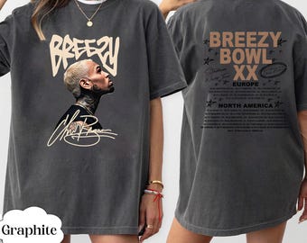 Comfort Colors® Chris Brown Breezy Bowl XX Tour Shirt, Chris Brown Shirt, Chris Brown Fan Gift, Chris Brown Merch Shirt, Cb Tour 2025 Shirt