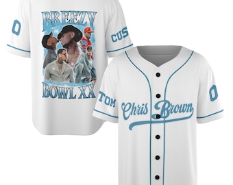 Chris Brown Breezy Bowl XX Baseball Jersey, Personalized Chris Brown Jersey, Breezy Bowl XX Shirt, Chris Brown Shirt, Breezy Bowl 2025 Tee