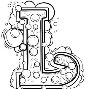 26 Page Alphabet Coloring Book Fun Coloring Book Digital Printable