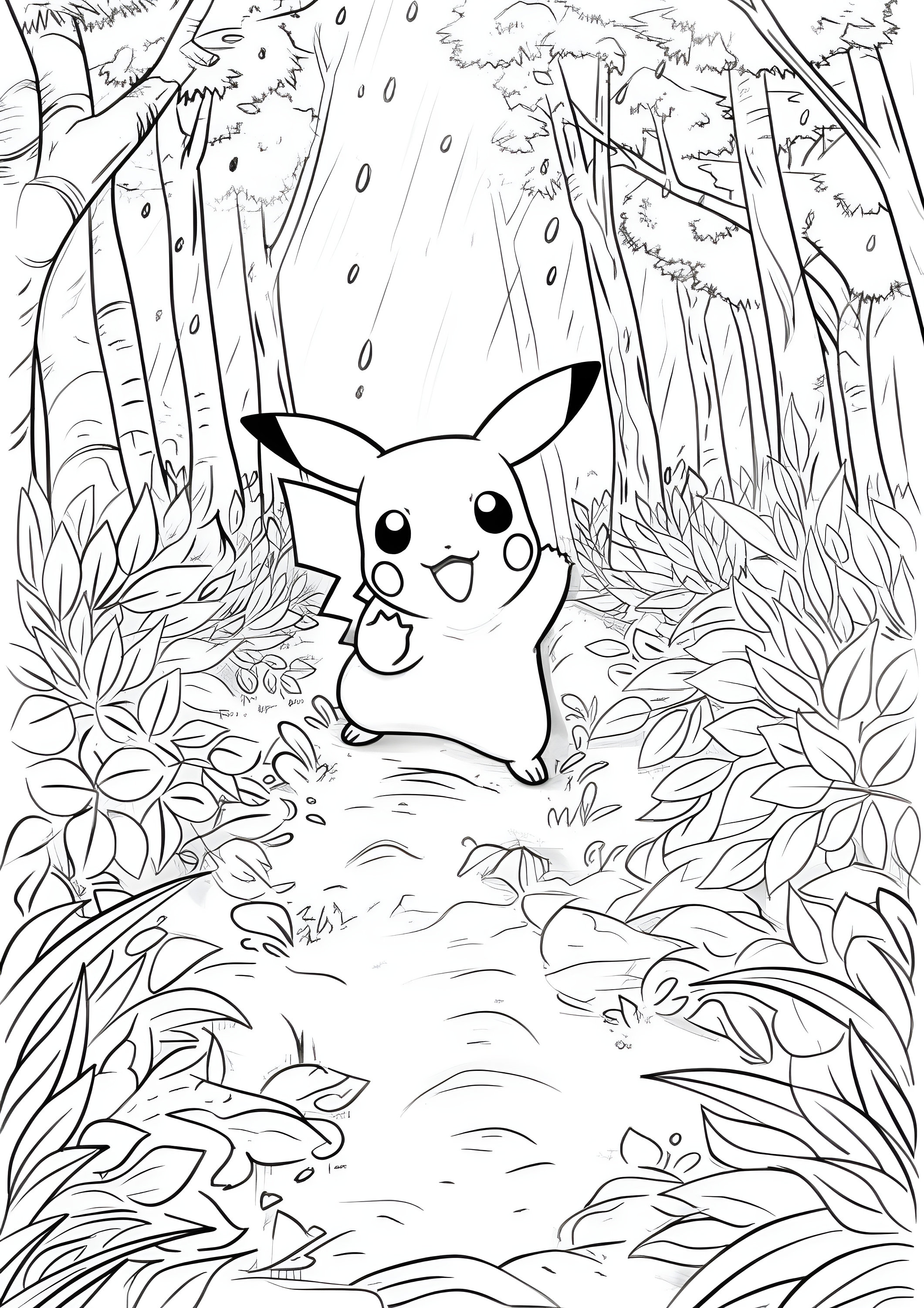 10 Page Pikachu Coloring Book for Kids Fun Pokemon Coloring Pages ...