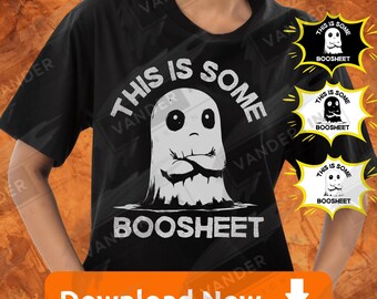Questo è un download digitale PNG di Boosheet Divertente Halloween Fantasma Carino Spettrale Sarcastico Design Sassy Boo Autunno Umorismo Fai da te