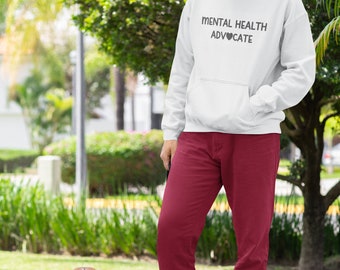 Mental Health Advocate Hoodie - Mental Health - Awareness, therapist clothes, hoodies, skull