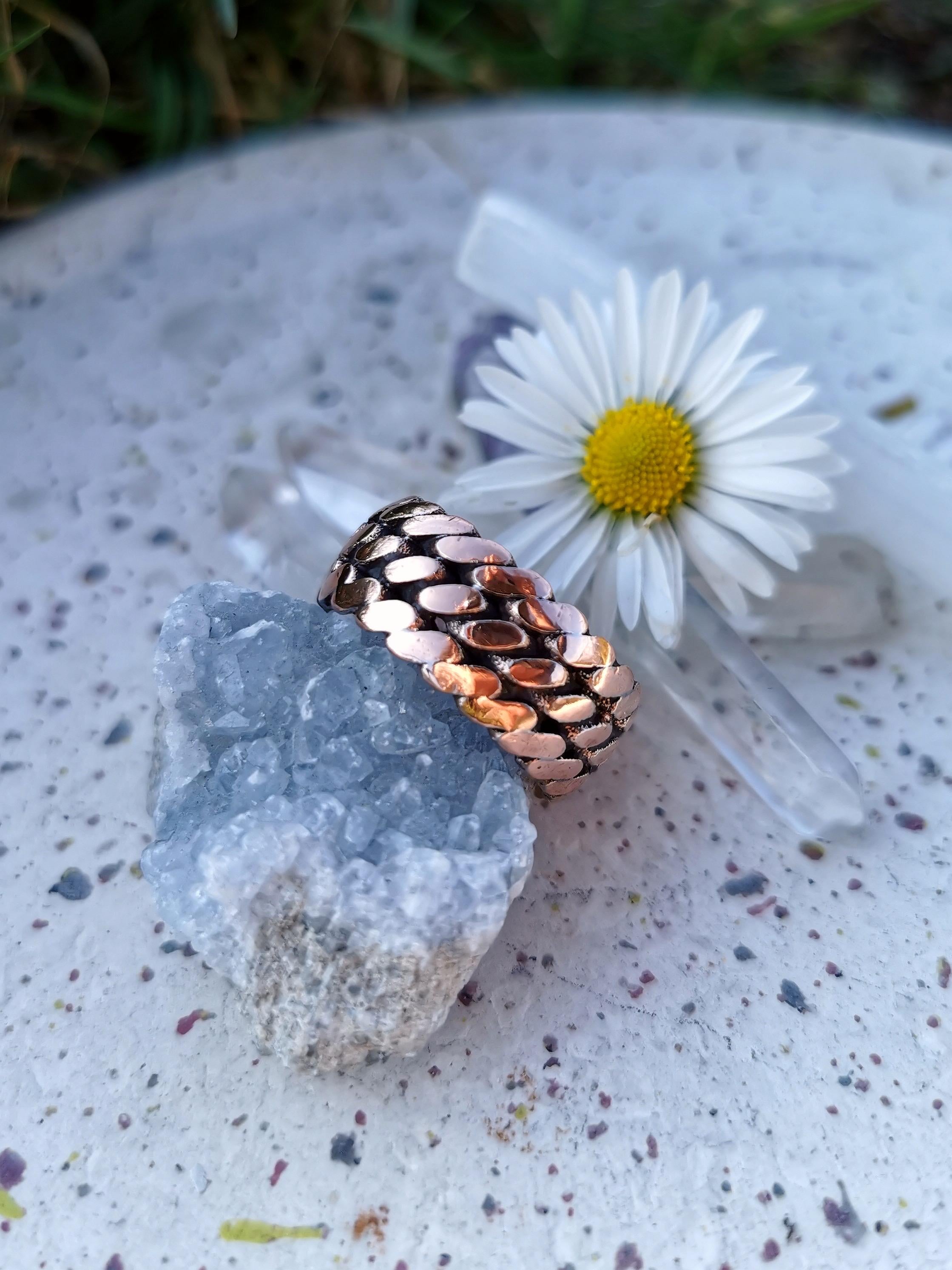 Triple Tensor Finger Ring ~ copper - meditation - 5G EMF Protection - healing - Reiki