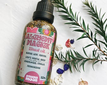 ALCHEMY MAGICK herbal ritual oil | spell oil | apothecary | essential oil | botanical | anointing | aromatherapy | magick | spirituality