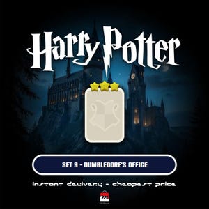 Set 9 de la Oficina de Dumbledore - Pegatinas de 3 estrellas de Monopoly GO - Entrega inmediata