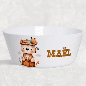 Personalized children&#39;s bowl, children&#39;s tableware for home and school, Indian animal collection 48 models to choose from