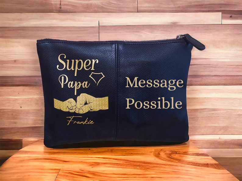 Super Dad Grandpa Godfather Personalized First Name Pouch Case Gift 2820 cm 2L Pencil Case image 1