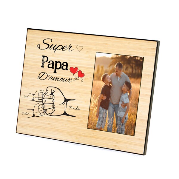 Cadre Photo Personnalisé - Cadeau pour Super Papa