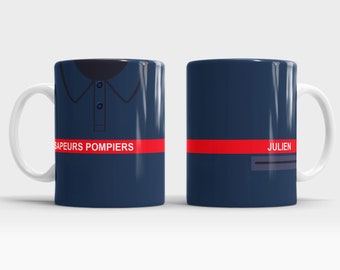 Mug Tasse  Sapeurs Pompiers - prénom à personnaliser