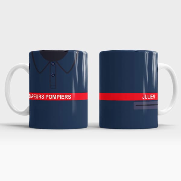 Mug Tasse  Sapeurs Pompiers - prénom à personnaliser