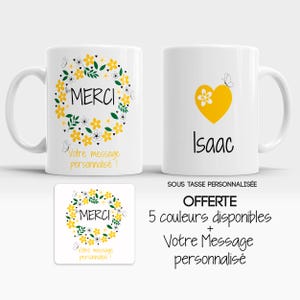 Mug Cup - Thank you for helping me grow to personalize first name - gift for Teacher, Atsem, Nanny (5 models)