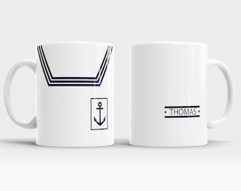 Mug Tasse  Marine Nationale prénom à personnaliser (2 modèles)