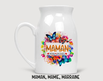 Brocca per il latte personalizzabile piccolo vaso in ceramica personalizzato mamma nonna madrina vaso Festa della mamma