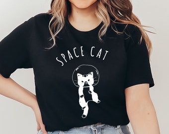 Space Cat T-Shirt: Funny Astronaut Kitten Shirt