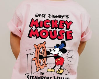 Steamboat Willie Shirt: Vintage Mickey Mouse Graphic Tee
