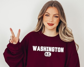 Washington DC Sweatshirt, US States Hoodie, Washington D.C. Vacation Unisex Crewneck, American Cities Family Trip Sweater Gift for Traveler