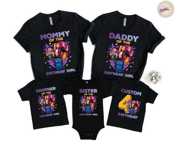 Custom Huntrix Birthday T-Shirt, Personalized Matching Family Shirt, Kpop Demon Hunter Gift Tee