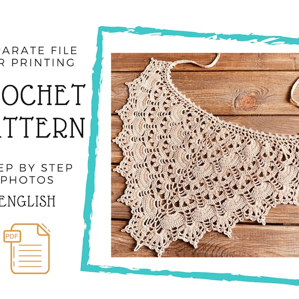 Crochet PATTERN - Boho Crochet Bandana - Crochet Bandanna Pattern