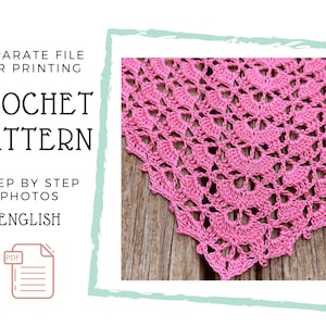 Modello per bandana all&#39;uncinetto da festival: sciarpa triangolare per la testa (modello PDF)