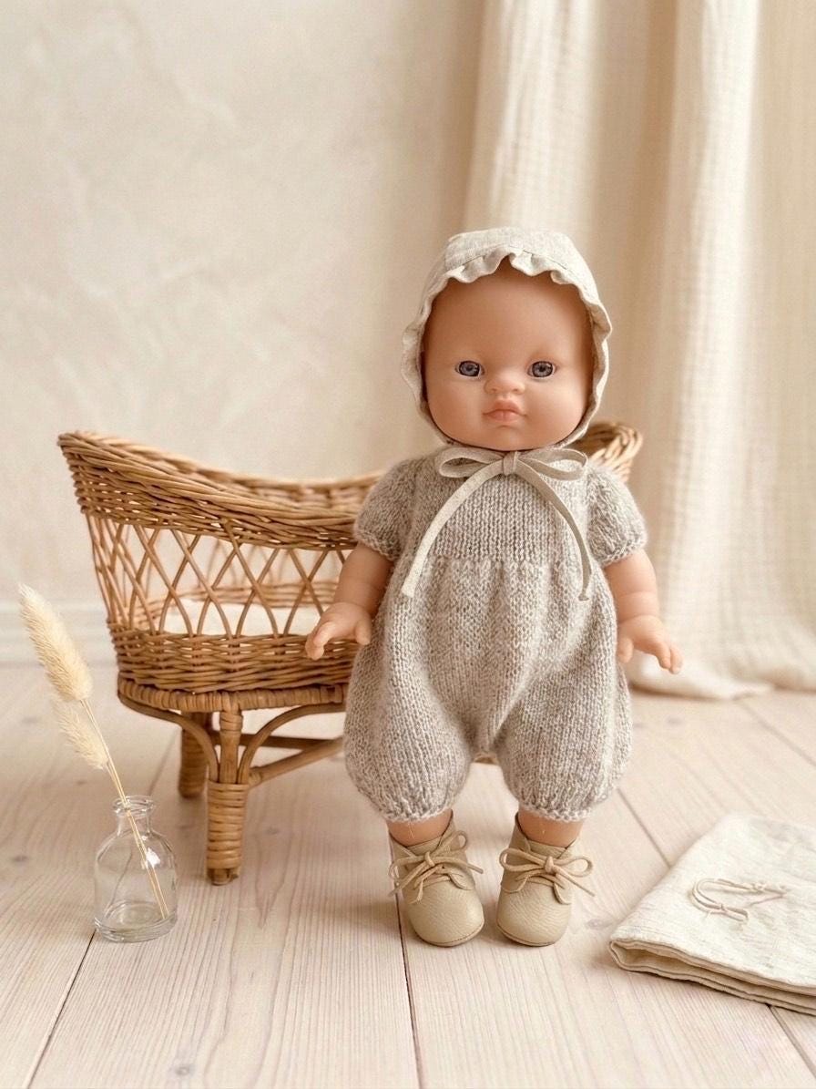 Baby Doll Bubble Romper Knitting Pattern PDF: Fits Miniland