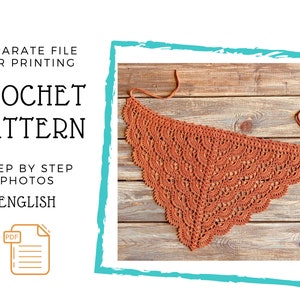 Crochet PATTERN - Boho Crochet Bandana - Crochet Bandanna Pattern