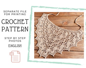Boho Crochet Bandana Pattern: PDF Tutorial for Lace Head Wrap or Hair Scarf
