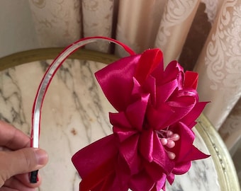 Barbie pink head bow headband