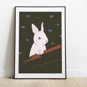 Retrato de mascota personalizado minimalista, regalo conmemorativo de pérdida de mascota, retrato personalizado, arte de dibujos animados, retrato de dibujos animados, retrato de conejo