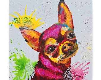Chihuahua print on Canvas.