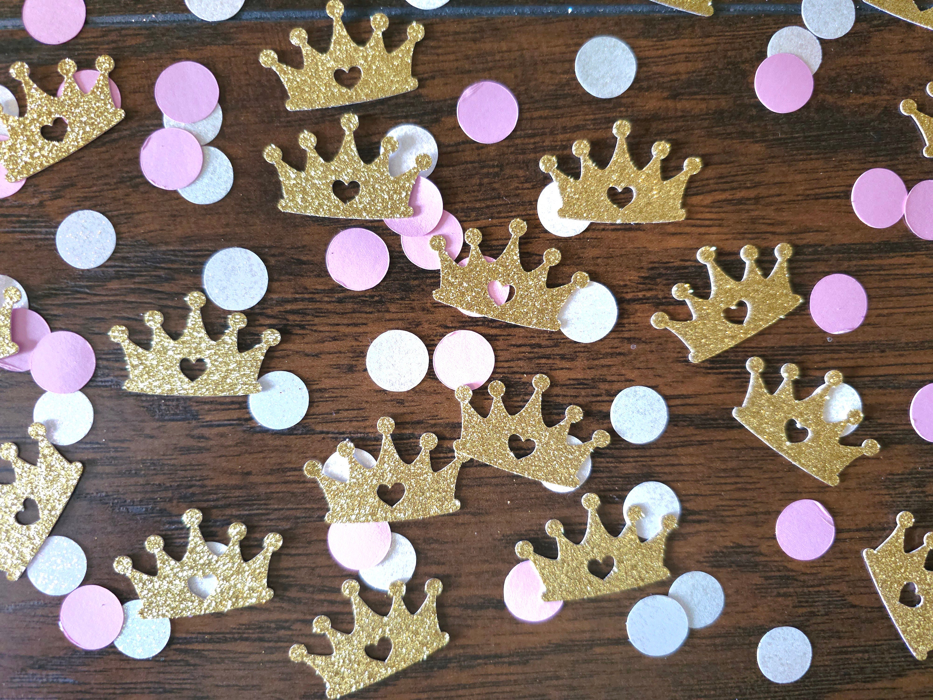 Princess Tiara Confetti Gold Glitter 75 Pieces Birthday Party Princess Party