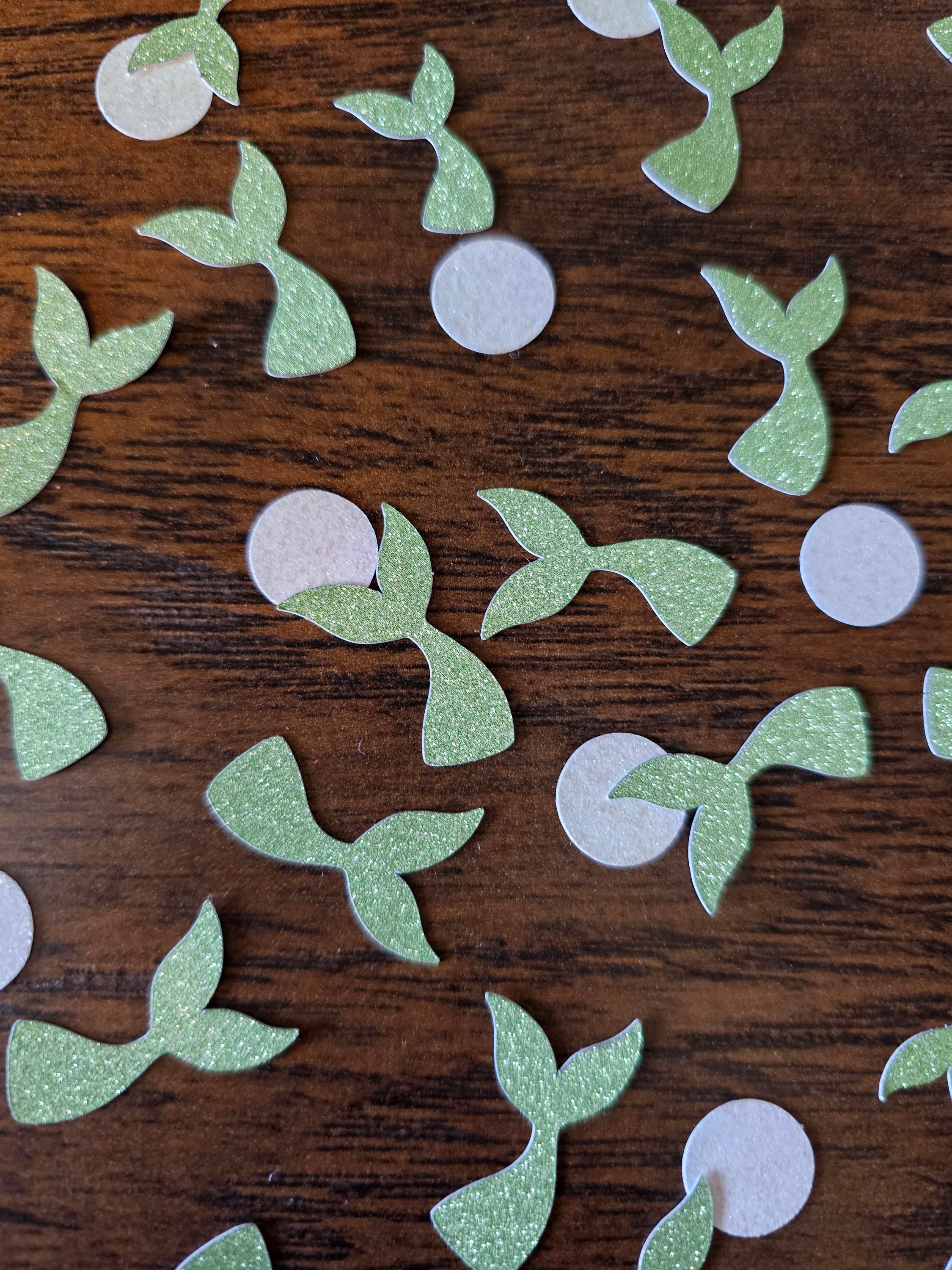 Mermaid Tail Confetti Green Glitter 50 Pieces Birthday Party Mermaid Party