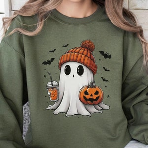 Cute Ghost Sweatshirt, Funny Spooky Sweatshirt, Womens Ghost Sweatshirt, Spooky Season, Halloween Party Shirt, Fall Ghost Shirt