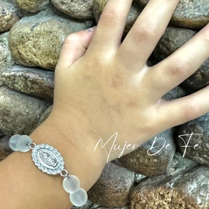 Kids Virgen Bracelet | Virgen Beaded Bracelet | Toddler Bracelet | Handmade Virgen de Guadalupe | Lady of Guadalupe Bracelet