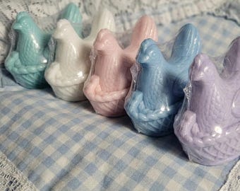Handmade Hen on Nest Soap bar - Farmhouse Kitchen Decor & Artisan Goat Milk Soap - Outpost No. 8 - Oatmilk and Honey.