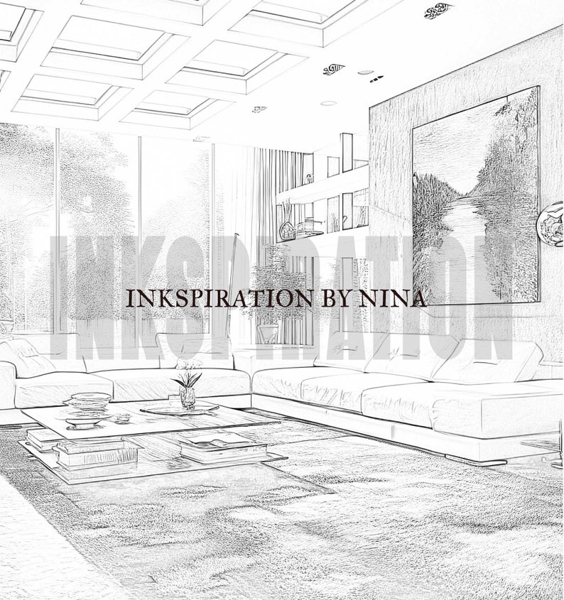 Moderne Inneneinrichtung 16 Malvorlagen A4 Größe Premium Malvorlagen