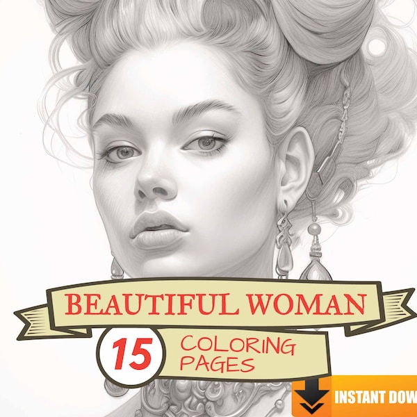 Naked Woman Coloring Page - Etsy