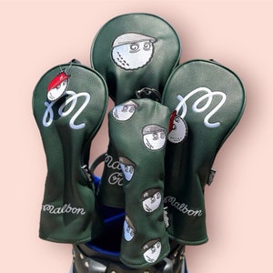 MALBON Set 1,3,5,UT Funda protectora de golf (Funda protectora original para cabezas de palos de golf Real Shot, regalo mejorado para papá, unisex)