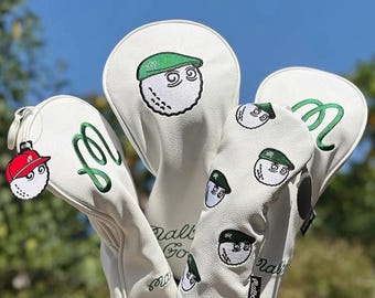 MALBON Headcover  (Real Shot Golf Club Headgear Original Protective Case Golf Cover Upgraded DAD Gift Unisex)