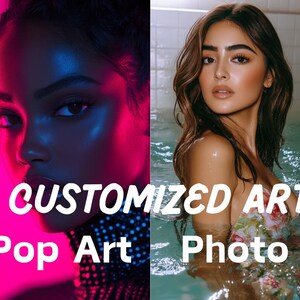 May include: A collage of four images showcasing different art styles: anime, pop art, photo, and realism. Each image features a person with a unique look and style.