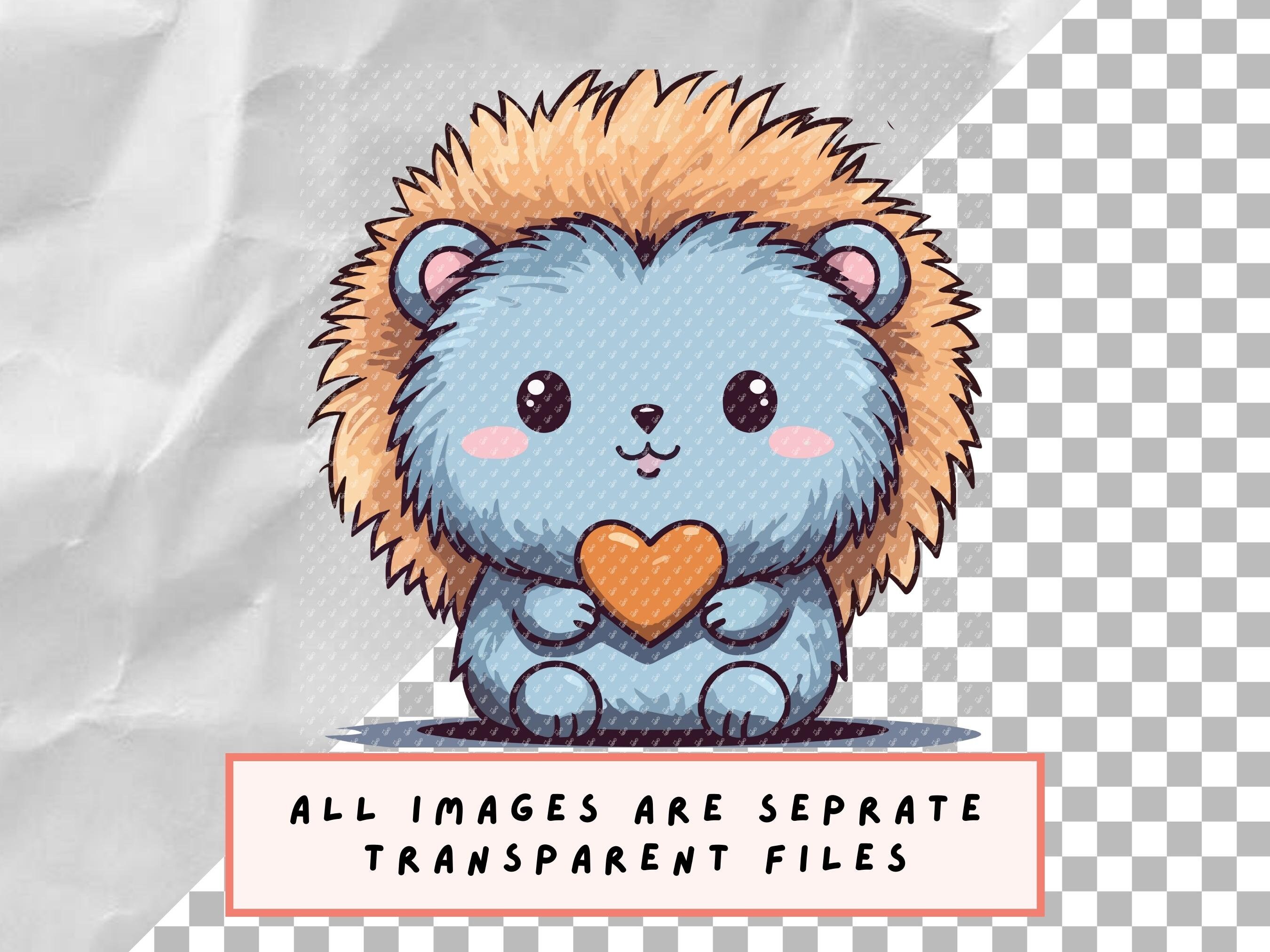 20 Cute Kawaii Animals, 400 Dpi Transparent Png and Svg Files for ...